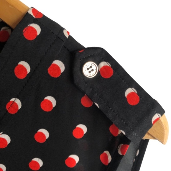 Tommy Hilfiger Dress Size 12 Sleeveless Polka Dot Black Red and White - Picture 9 of 15